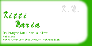 kitti maria business card